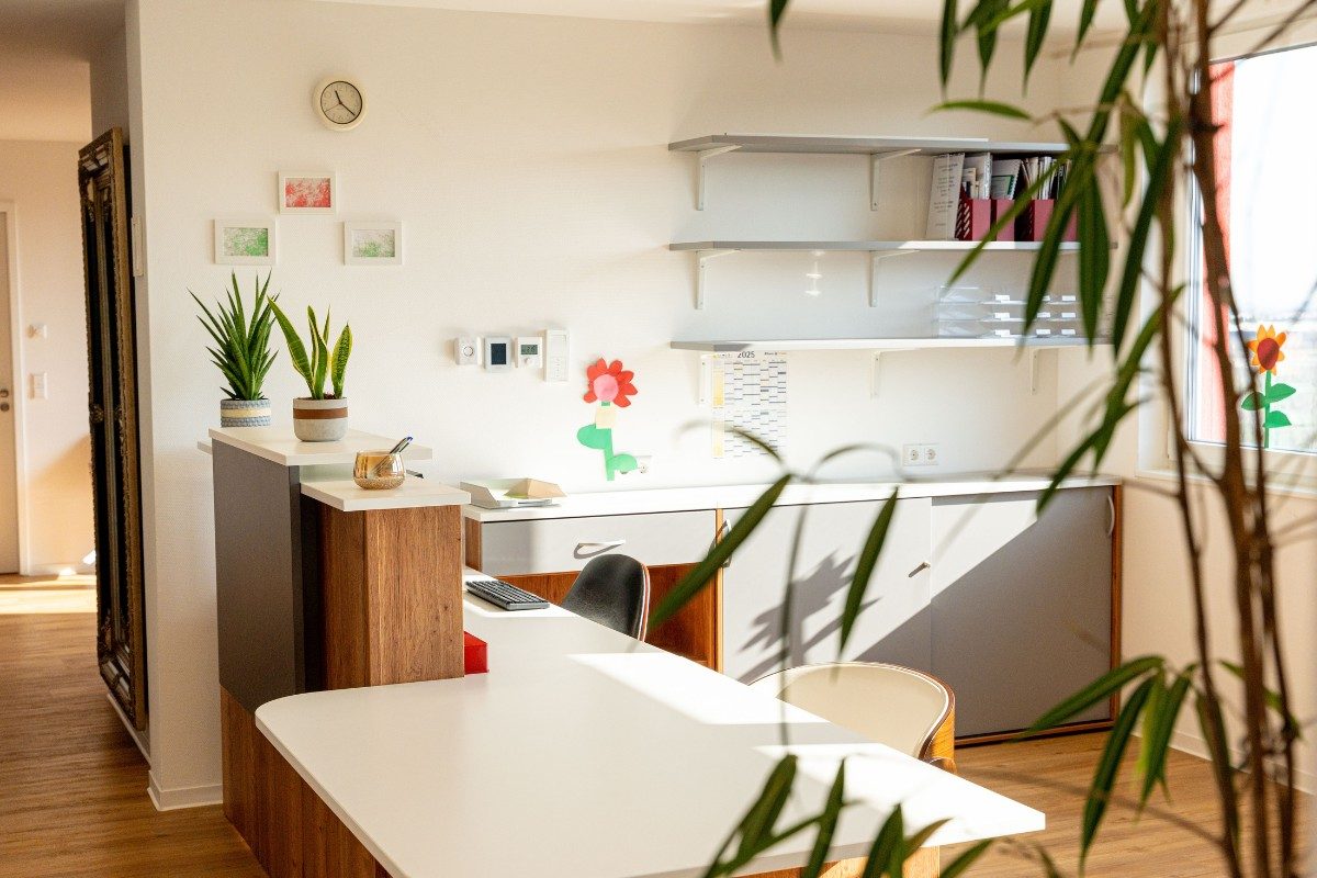 Empfangsbereich der Physiotherapie Praxis TZ Möller in Freckenfeld
